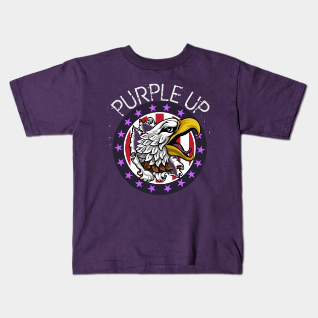 Purple Up Military Child Purple-Up Eagle for Military Kids Kids T-Shirt by alcoshirts